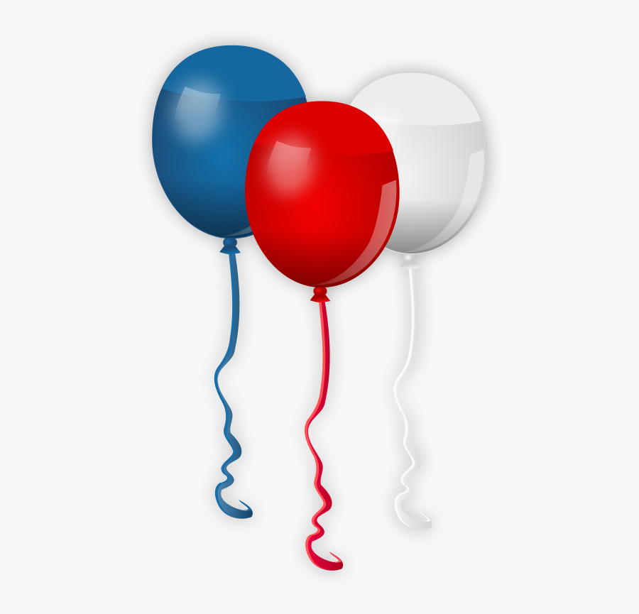 Fourth Of July Clipart - Blue Red White Balloon, Transparent Clipart