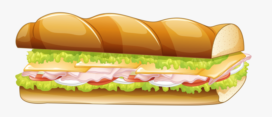 Hamburger Submarine Sandwich Pizza Panini Fast Food - Sandwich Vector Png, Transparent Clipart