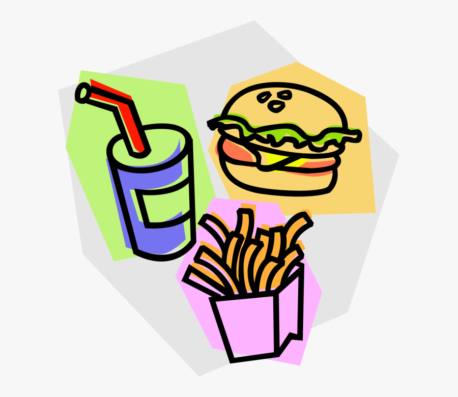 Hamburger Clipart Soda - Hamburger Batata E Bebida Png, Transparent Clipart