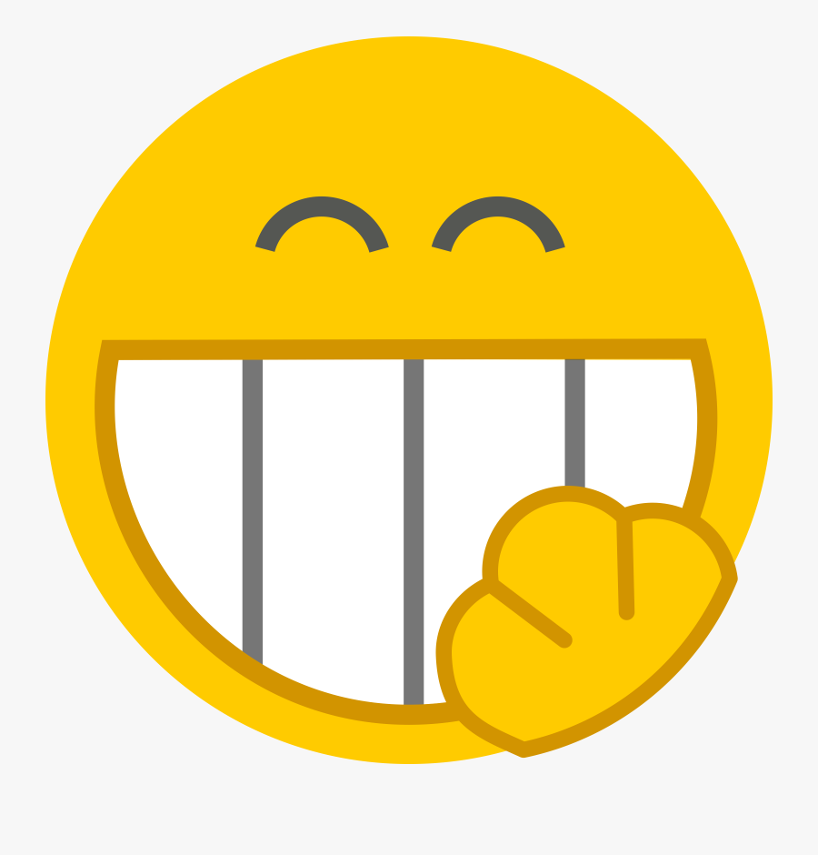 Clip Art Big Laugh Images - Emoji Grin, Transparent Clipart