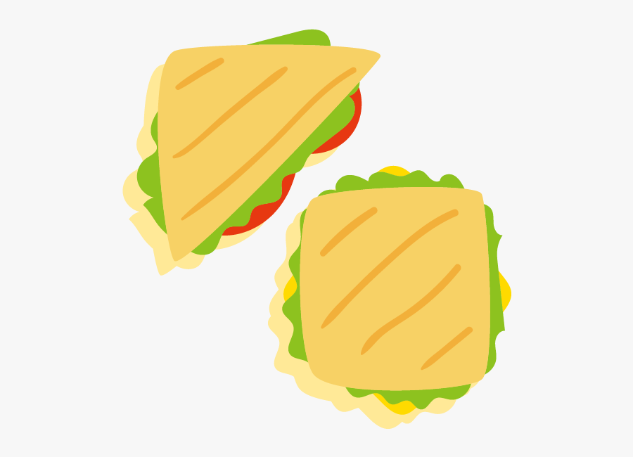Panini Hamburger Club Sandwich Submarine Sandwich Fast - Burger Top View Vector Png, Transparent Clipart