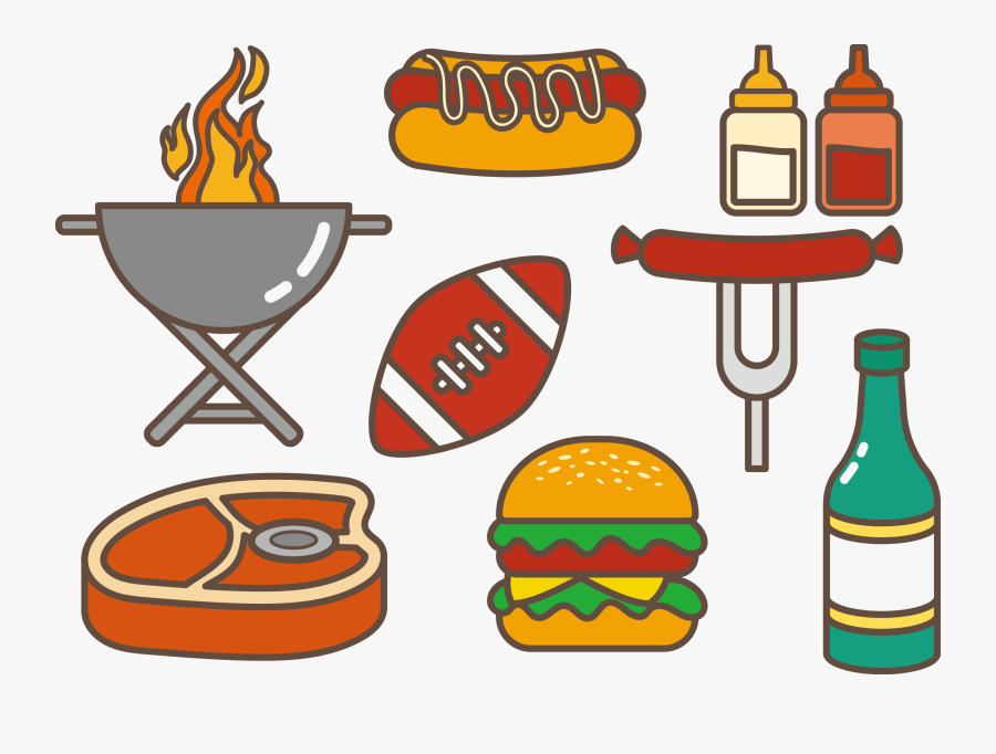 Transparent Concession Stand Clipart - Vector Burger Toppings Free, Transparent Clipart