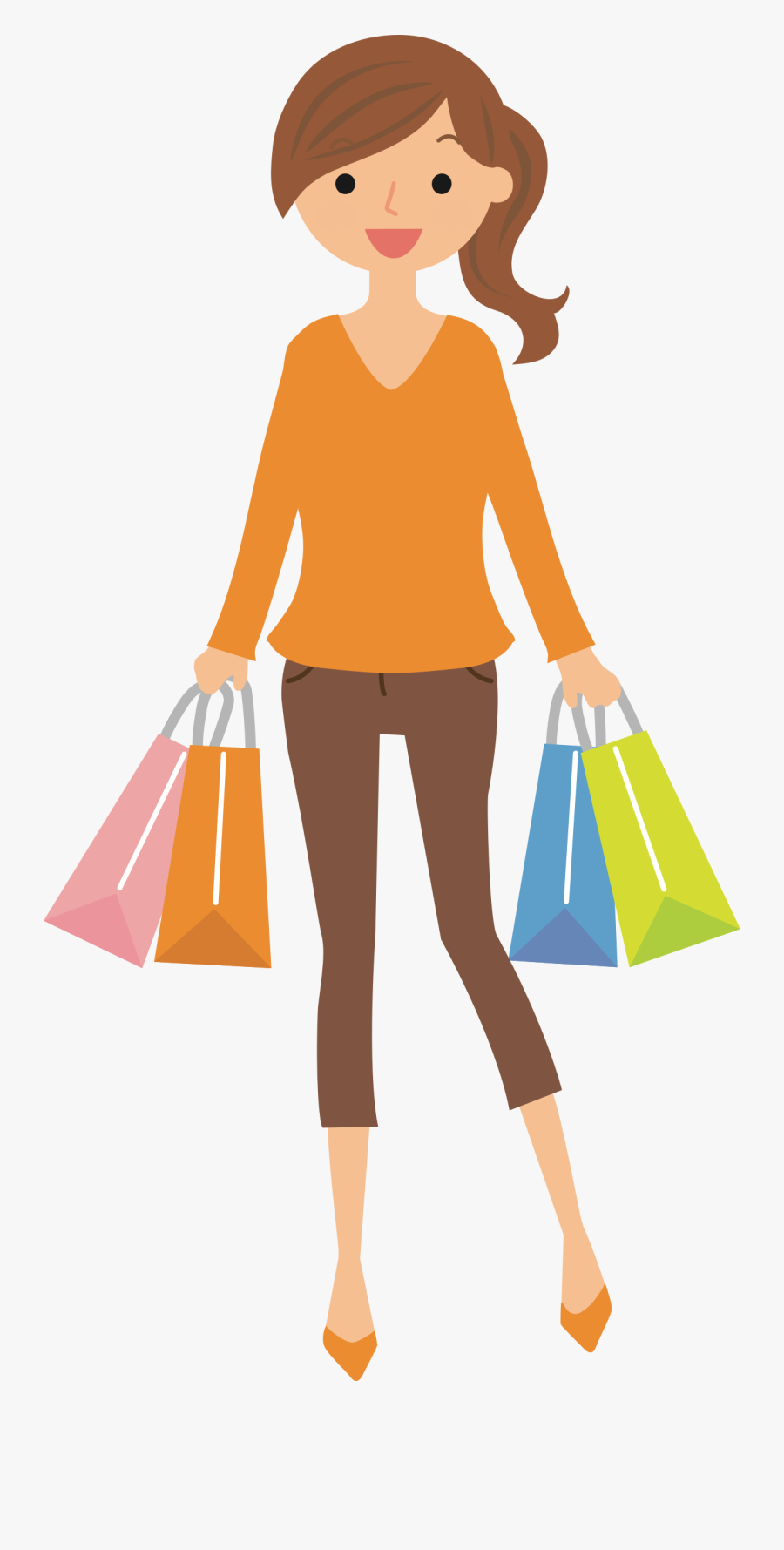 Https Detail Female Shopper - Woman Shopping Clipart, Transparent Clipart