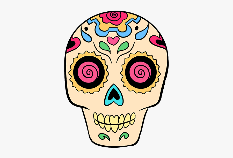 Skeleton Clipart Smart For Free Download And Use In - Day Of The Dead Skull Drawing Easy, Transparent Clipart