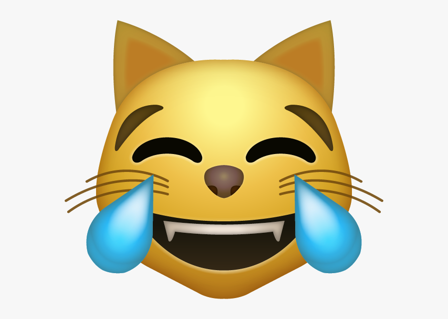Transparent Laughter Clipart - Cat Emoji, Transparent Clipart