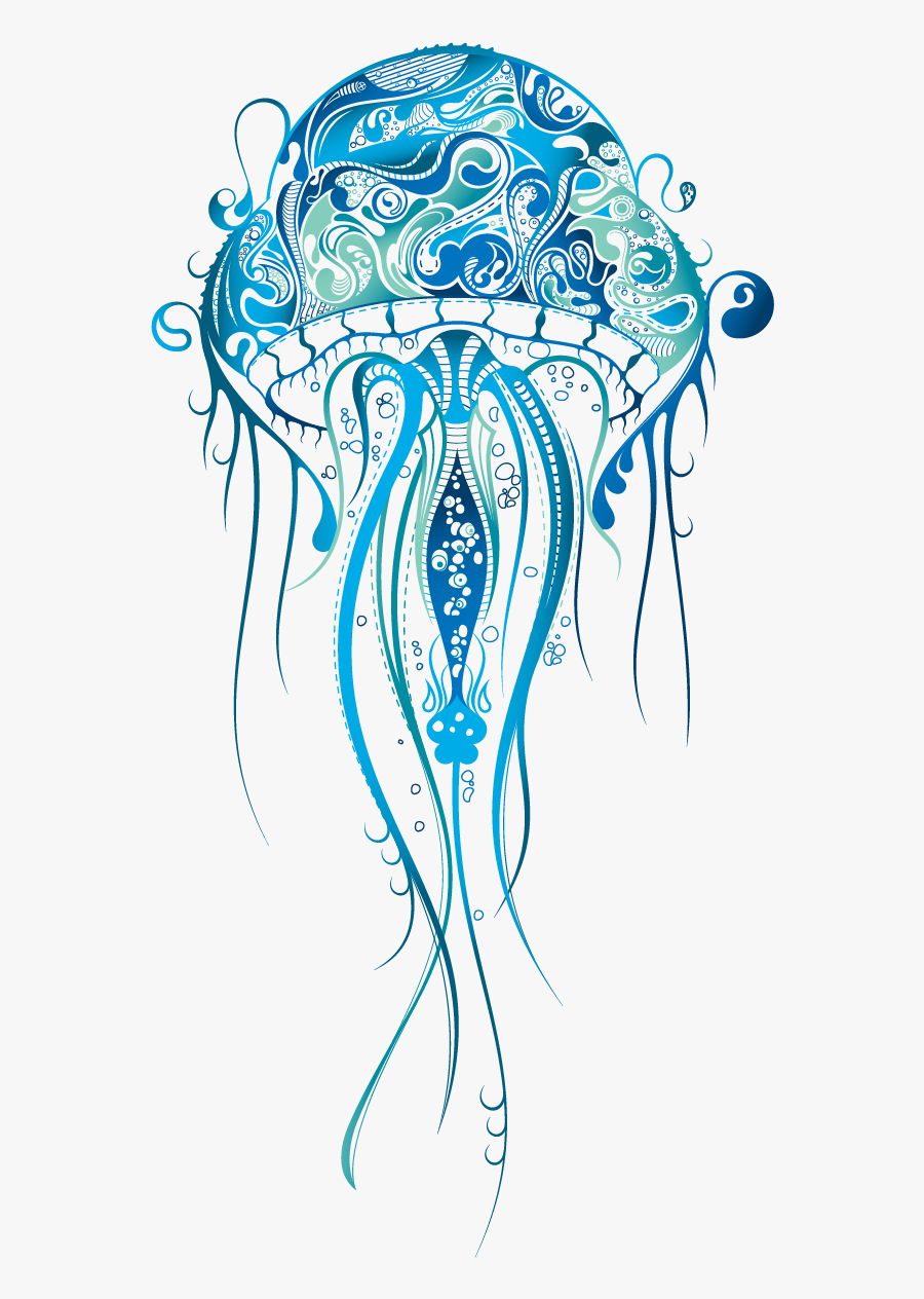 Graphic Stock Henna Vector Animal - Jellyfish Png, Transparent Clipart