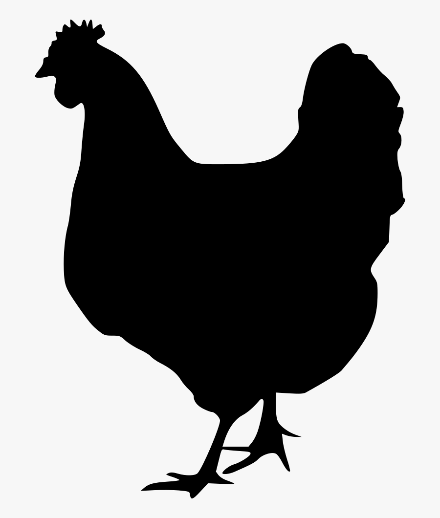 Hen Vector Svg - Silhouette Chicken Clipart, Transparent Clipart