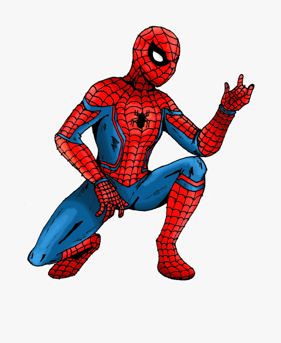 Old Classic Spiderman Costume Png Clipart - Spider Man Classic Png, Transparent Clipart