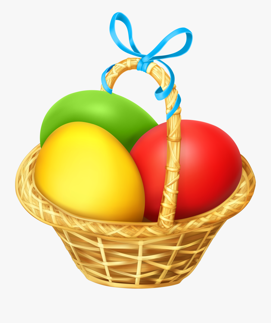 Basket Clipart Christmas - Transparent Background Easter Basket Clipart, Transparent Clipart