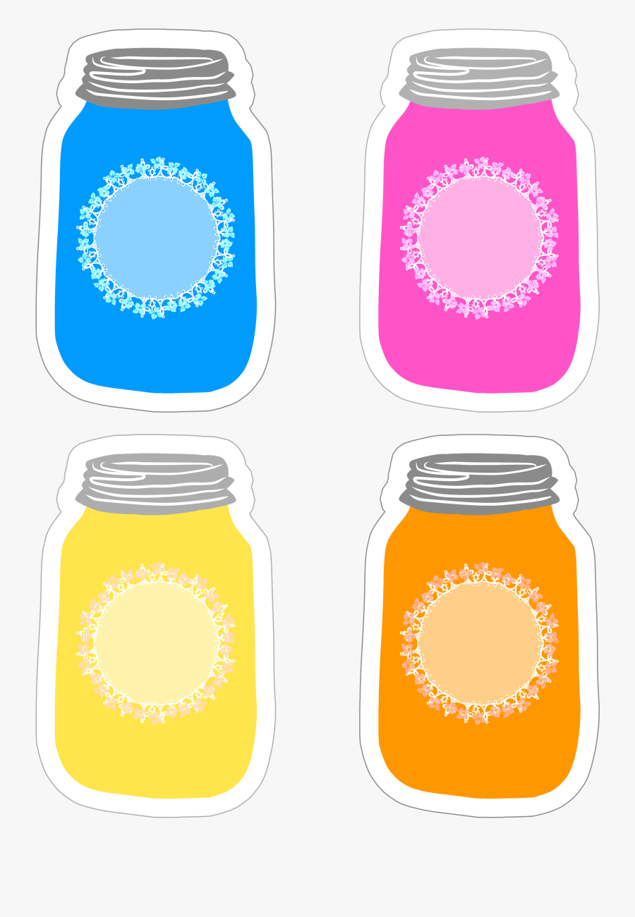 Mason Jar Clipart Tag - Yellow Mason Jar Clipart, Transparent Clipart