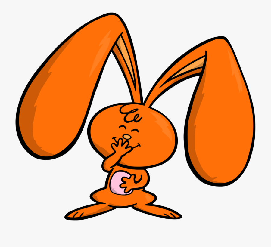 Eardrop Bunny Laughing, Transparent Clipart