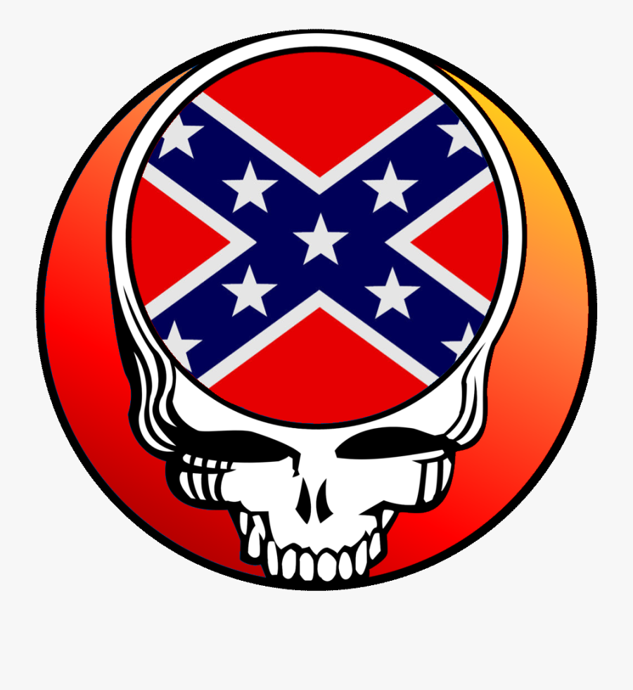 Skeleton Clipart Grateful Dead - Confederate Flag Steal Your Face, Transparent Clipart