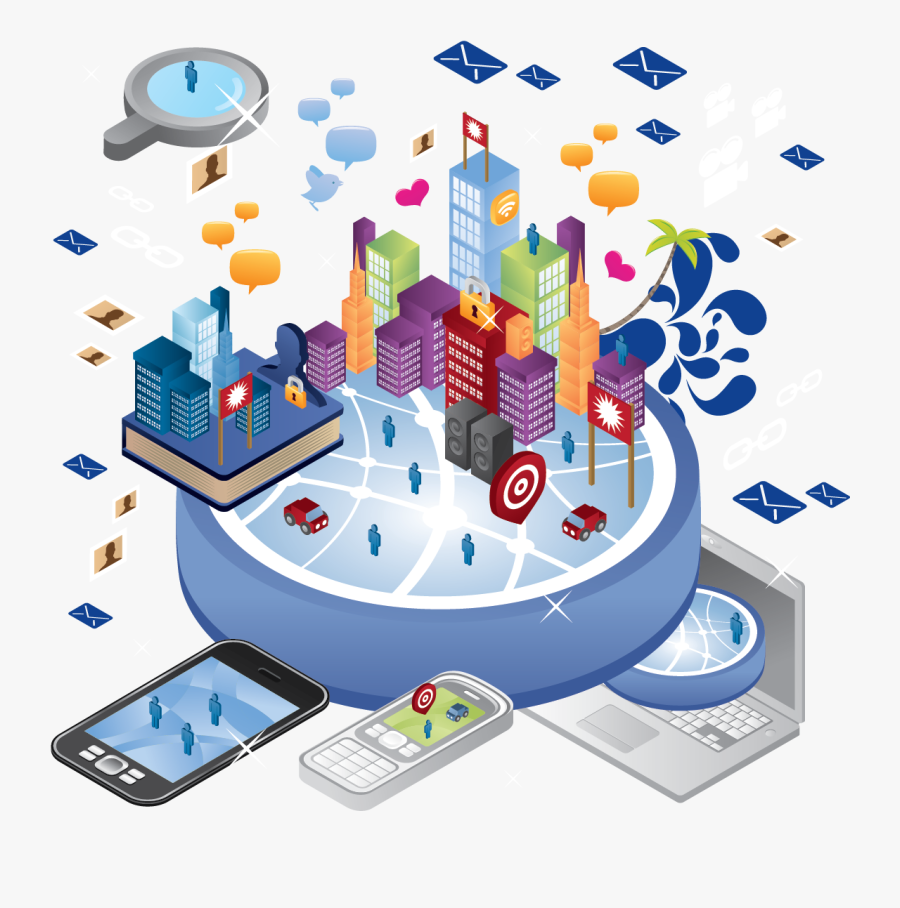 Clip Art Stock Smart Cities Are We - Smart City Elements, Transparent Clipart