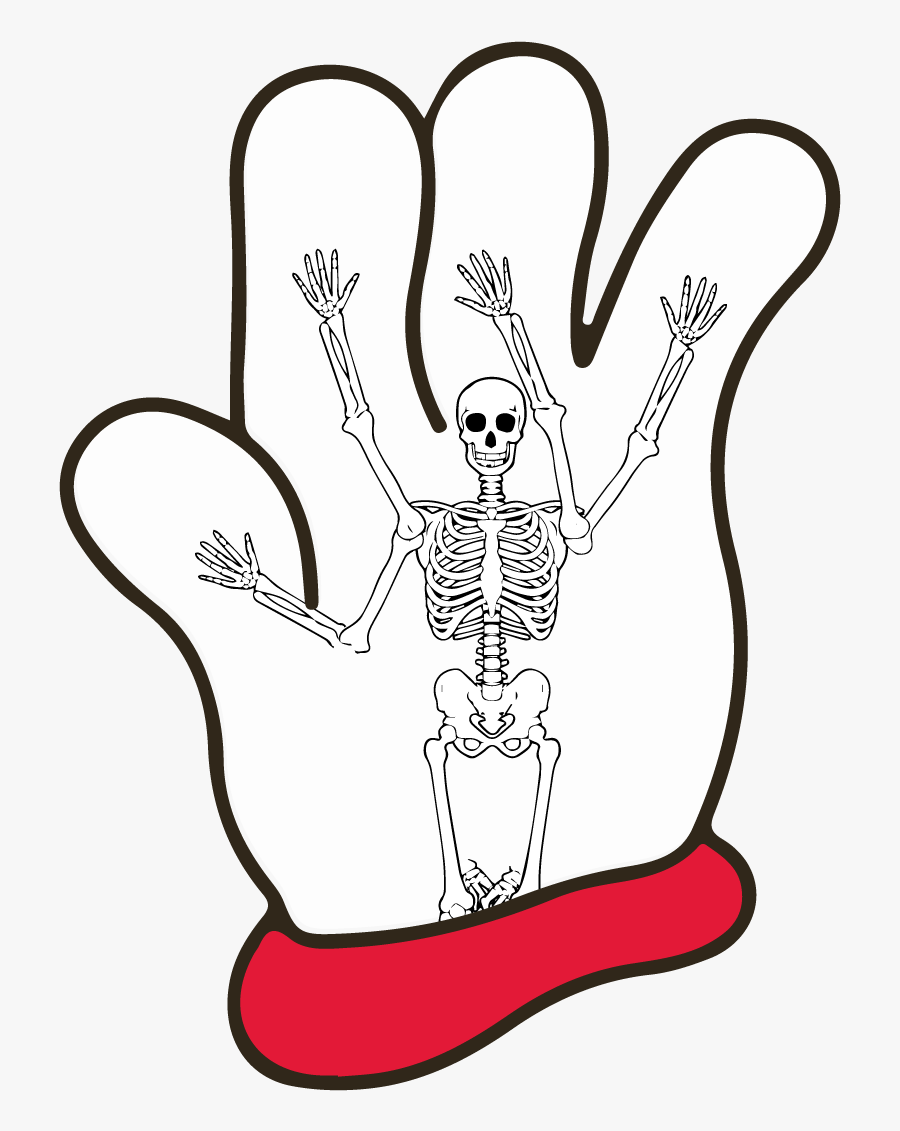 Skeleton Clipart Thumbs Up - Hamburger Helper Glove Skeleton, Transparent Clipart