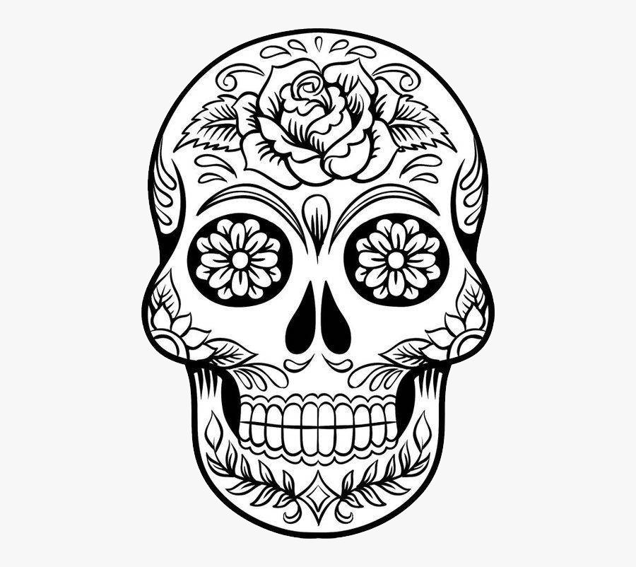 Skull Png - Mandala De Calavera Para Colorear, Transparent Clipart