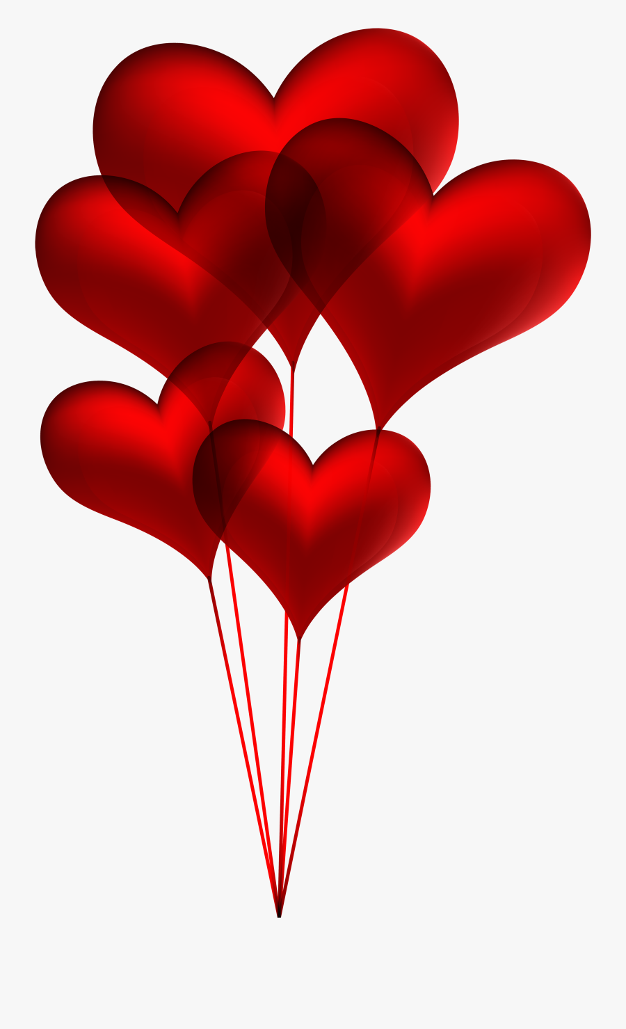 Clip Art Heart Balloons Clip Art - Heart Balloons Clip Art, Transparent Clipart