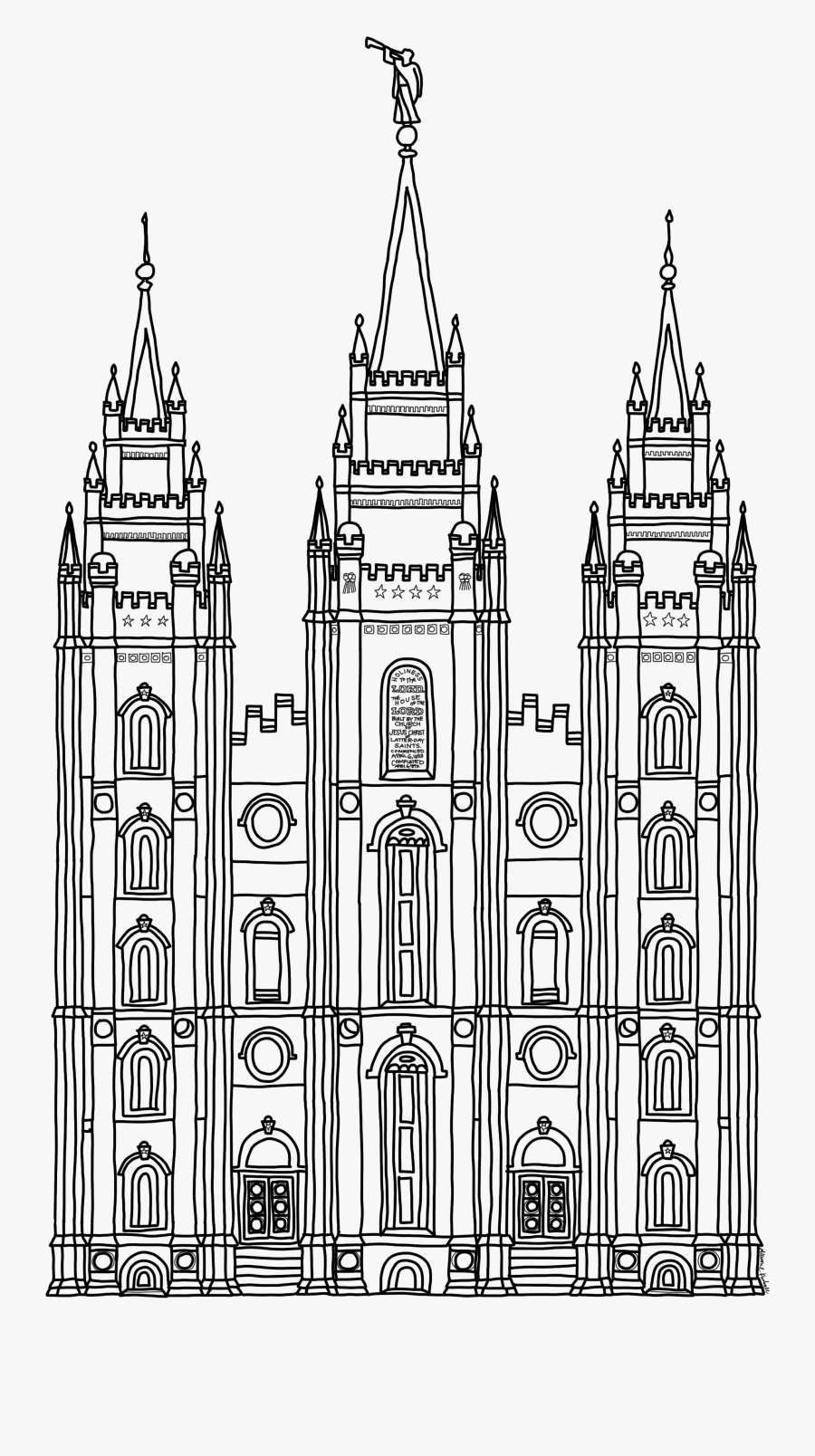 Salt Lake Temple - Lds Salt Lake Temple Clip Art, Transparent Clipart