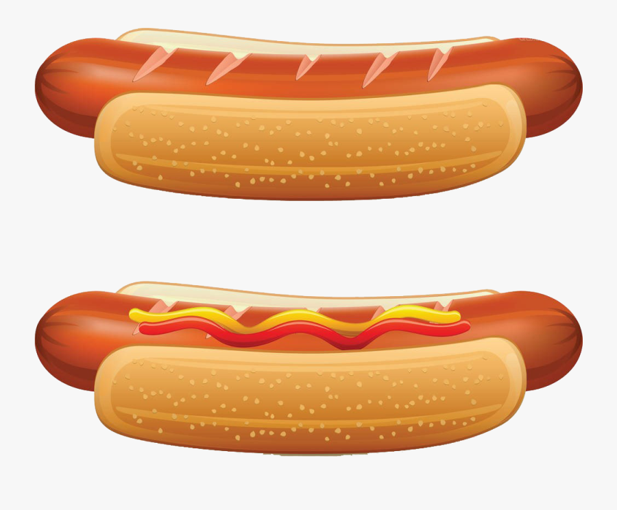 Hot Dog Hamburger Fast Food Clip Art - Hot Dog Clip Art, Transparent Clipart