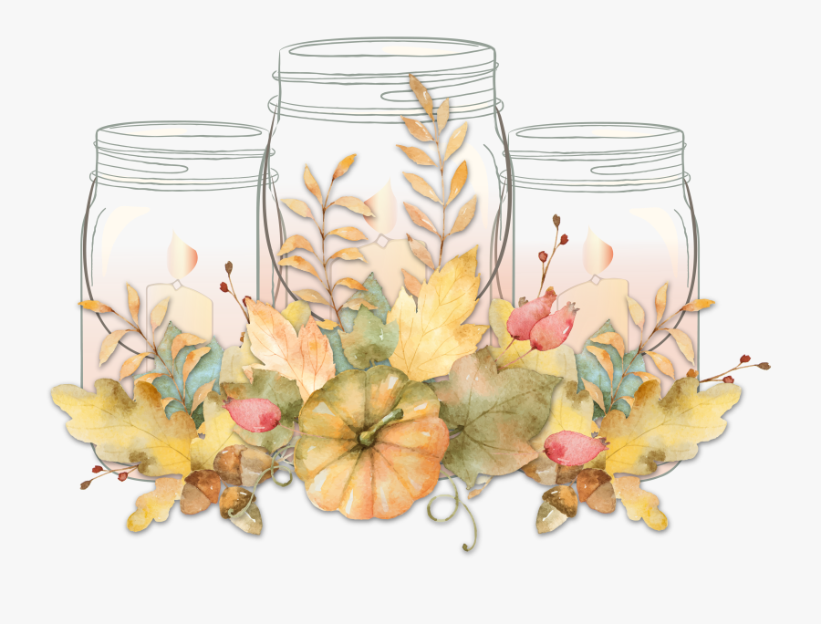 Donated Graphics , Transparent Cartoons - Watercolor Mason Jar Png, Transparent Clipart