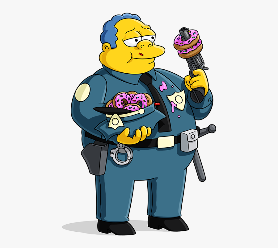 Transparent Police Clip Art - Simpsons Chief Wiggum, Transparent Clipart