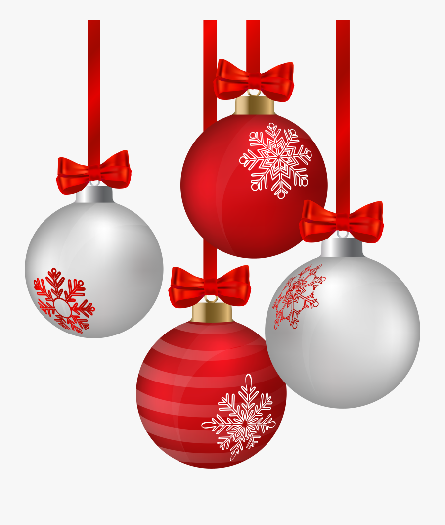 Transparent Christmas Ornaments Clipartu200b - Red And White Christmas Decorations Png, Transparent Clipart