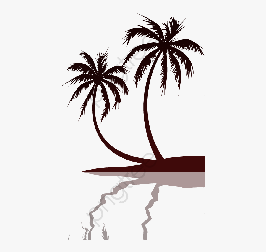 Coconut Tree Clipart Easy - Beach Sunrise, Transparent Clipart
