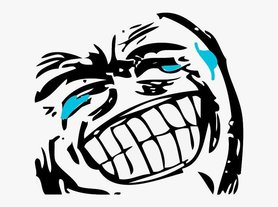 Rage Full Size - Laughing Meme Face Png, Transparent Clipart