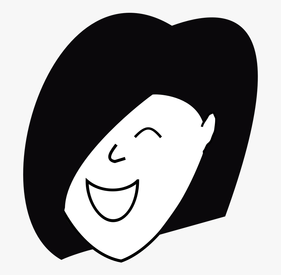 Vector Transparent Stock Woman Laughing Clipart - Stick Figure Woman Face, Transparent Clipart