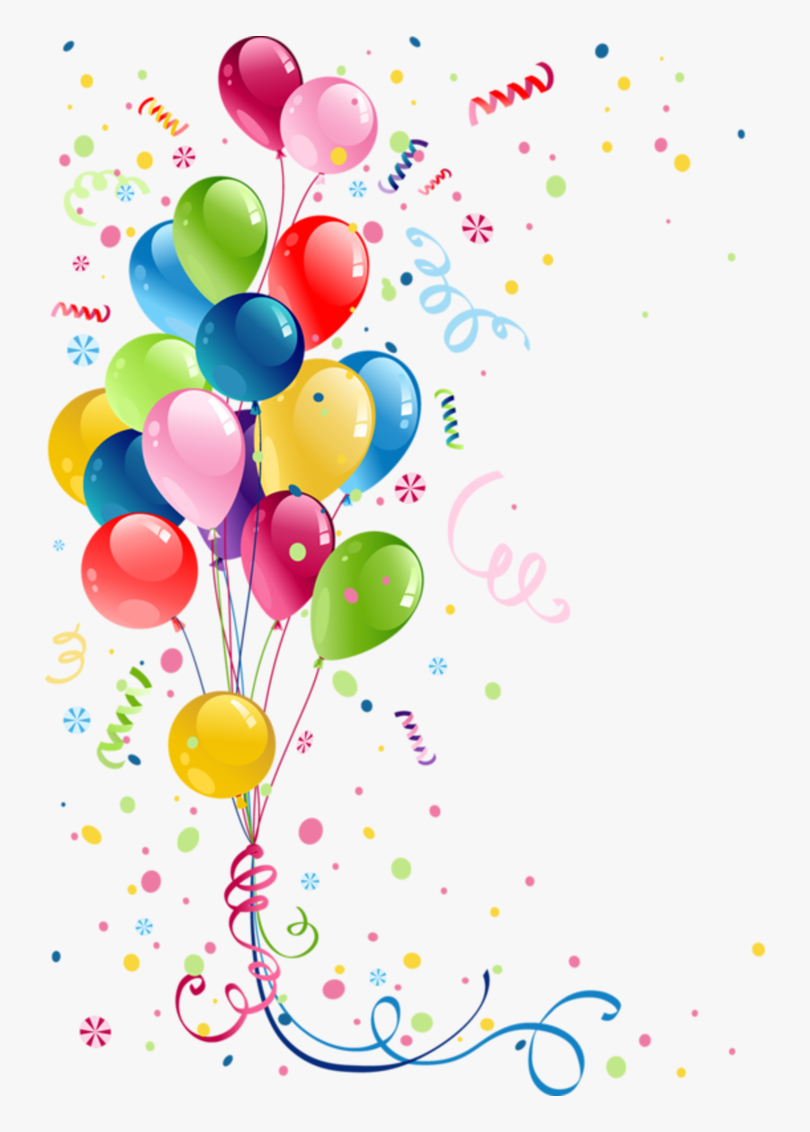 Party Balloons Party Clip Art Images - Balloon And Confetti Png, Transparent Clipart