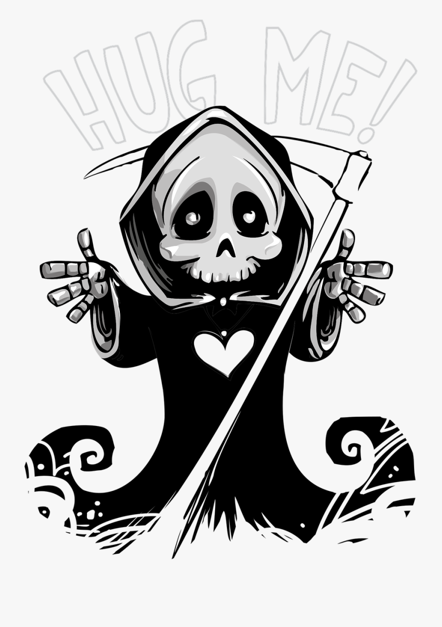Cute Grim Reaper Png, Transparent Clipart