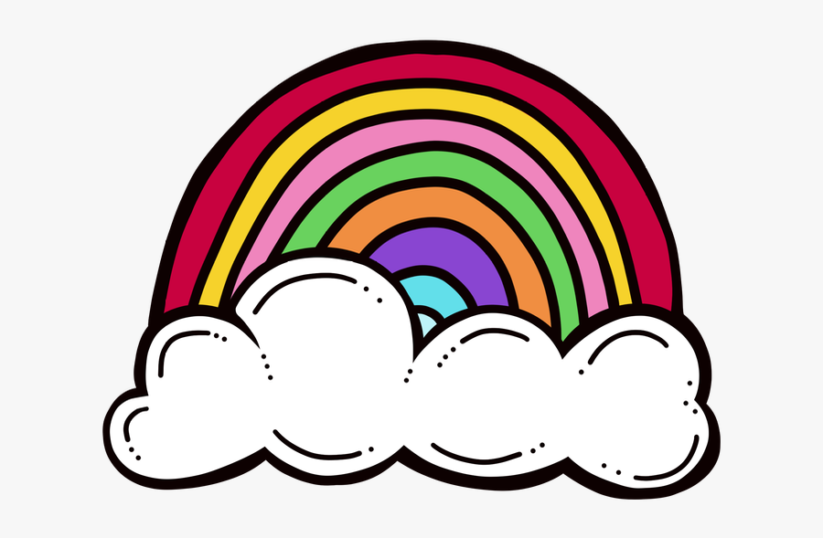 Rainbow Clouds Clip Art, Transparent Clipart