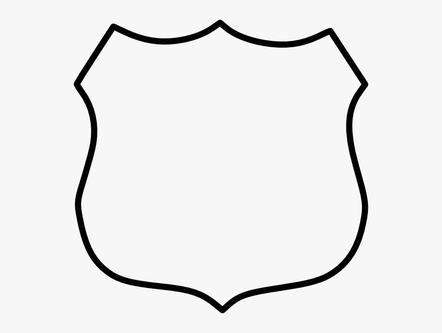 Police Badge Outline Vector, Transparent Clipart