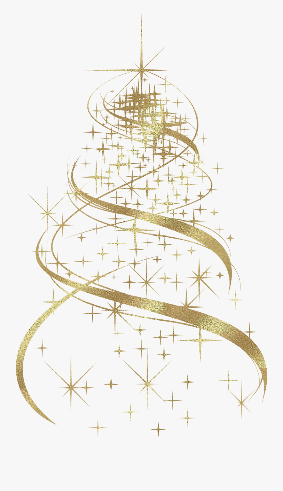 Transparent Golden Christmas Tree Decoration Png Clipart - Christmas Tree Decorations Png, Transparent Clipart