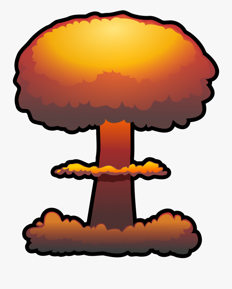 Mushroom Cloud Clipart - Nuclear Explosion Clipart, Transparent Clipart