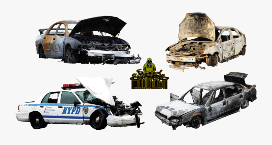 Police Car Png Clipart - Destroyed Police Car Png, Transparent Clipart