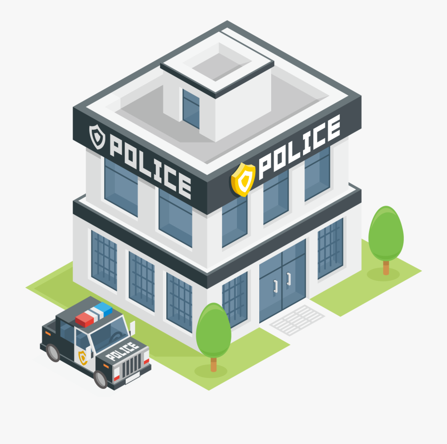 Clip Art Officer Cartoon - Police Station Cartoon Png, Transparent Clipart