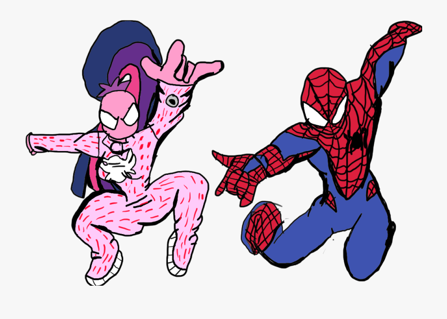 Gir Drawing Spiderman Transparent Png Clipart Free - Girl Spiderman Cartoon Drawing, Transparent Clipart