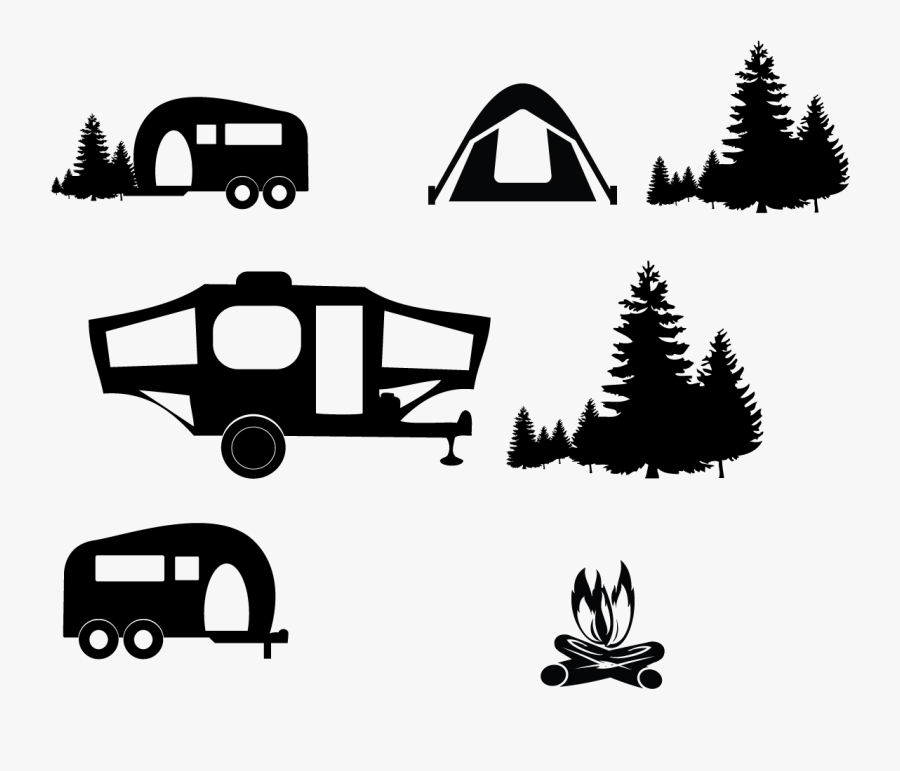 Tree Clipart Tent - Camping Tent Svg Free, Transparent Clipart