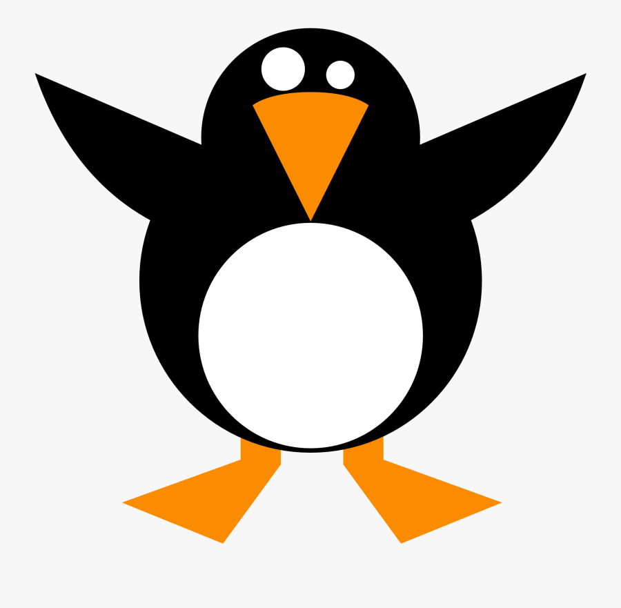 Clip Art Simple Penguin Linux Scallywag March Clipart - Simple Clipart, Transparent Clipart