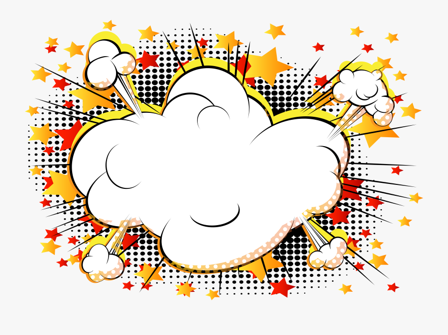 Vector Explosion Comics Book Comic Cartoon Cloud Clipart - Comic Book Explosion Png, Transparent Clipart