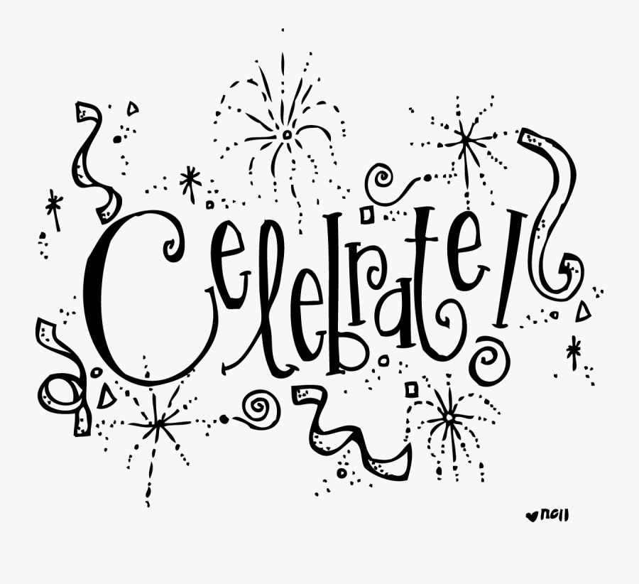 Birthday Balloon Clip Thanksgiving Clip Art Black And - Celebrate Black And White, Transparent Clipart