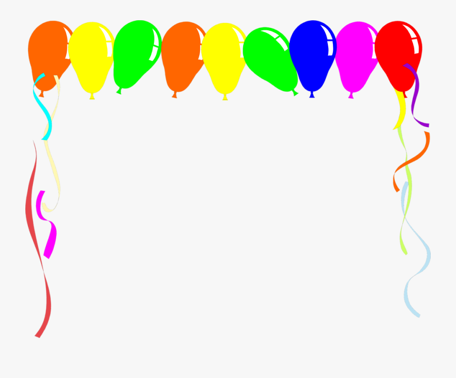 Balloons Border Clip Art - Party Borders Clip Art Free, Transparent Clipart