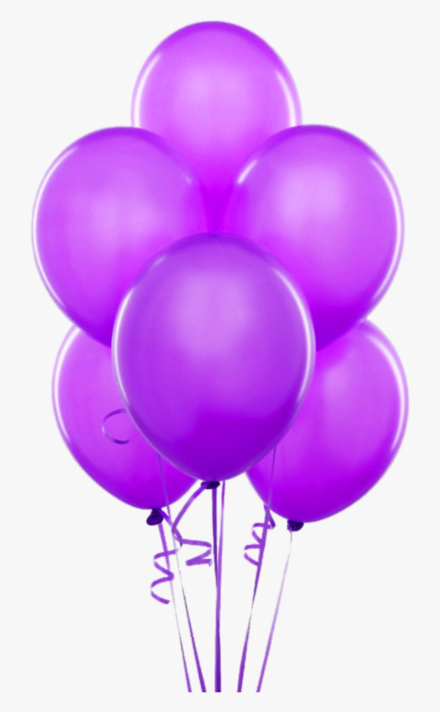 Purple Transparent Balloons Clipart - Single Balloons Transparent Background, Transparent Clipart