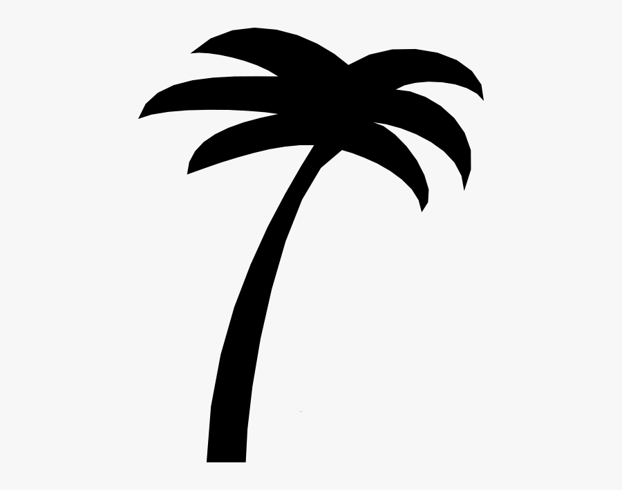 Free Palm Tree Line Art, Transparent Clipart