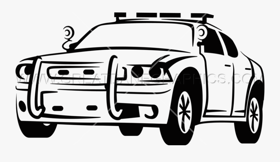 Police Car Clipart Black And White - Cop Car Black And White Clipart, Transparent Clipart