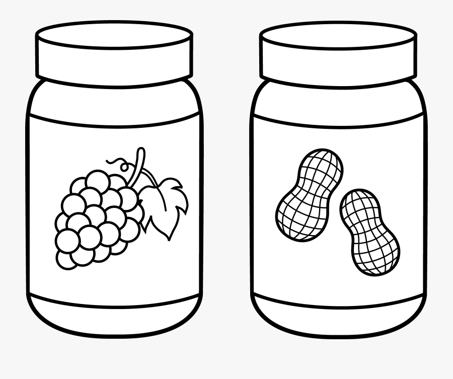 Mason Coloring Page Democraciaejustica - Peanut Butter And Jelly Drawing, Transparent Clipart