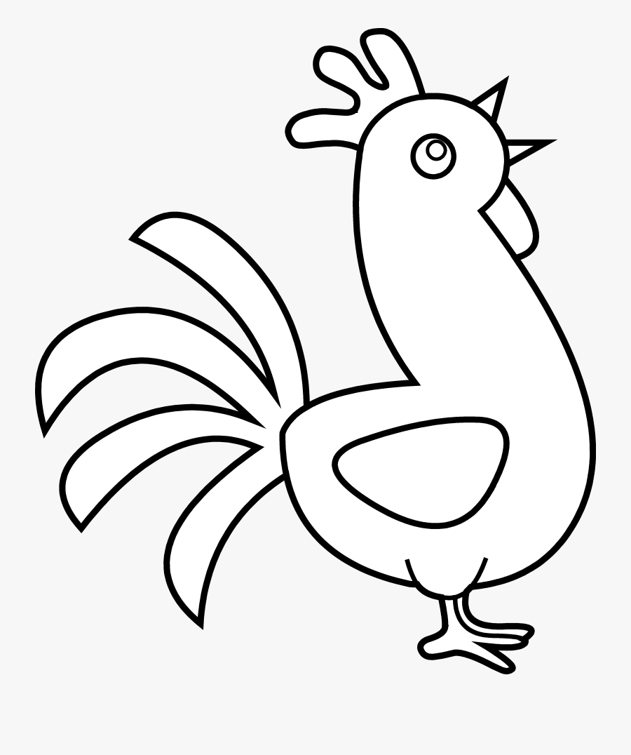 Clipart Rooster Black And White, Transparent Clipart