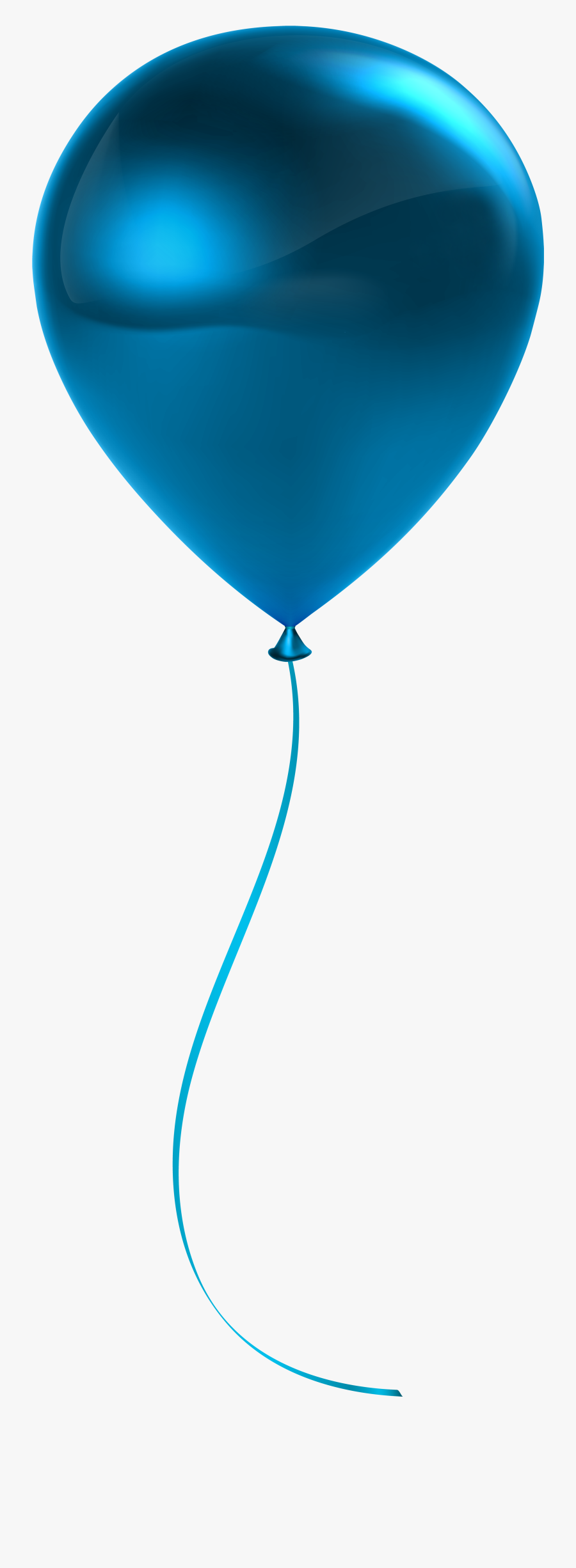 Balloons Clipart Teal - Blue Balloon Transparent Background, Transparent Clipart