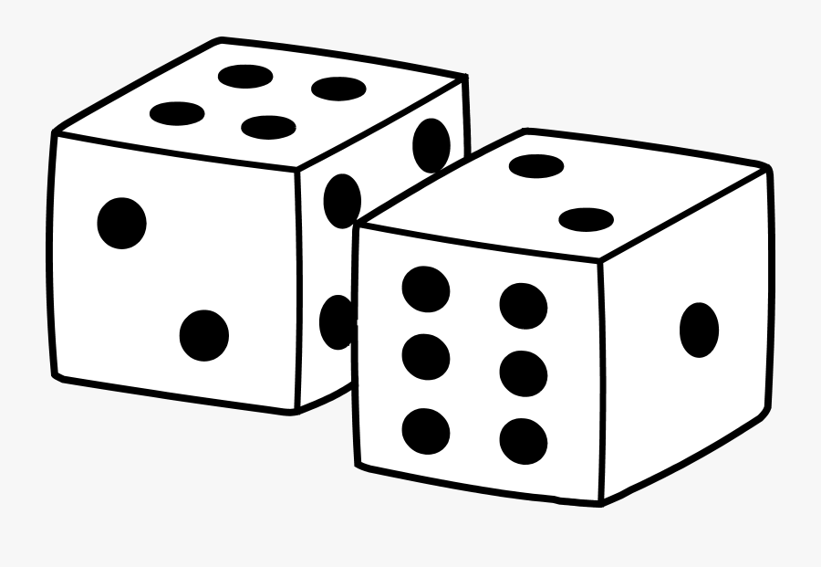 Dice Black And White, Transparent Clipart