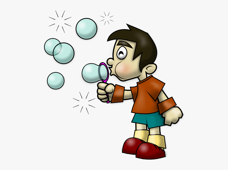 Free Boy Blowing Bubbles Clip Art - Blow A Bubble Clipart , Free Transparen...